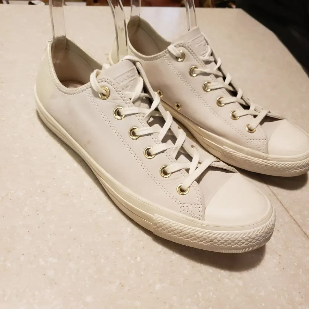 Converse All Star Blocked Nubuck CTAS Ox Egret Leather Womens 10 Mens 8